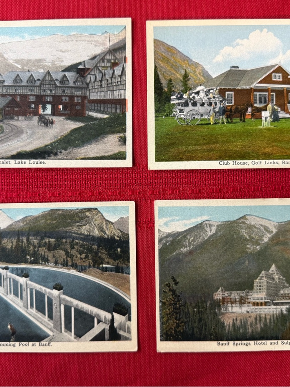 Lot Of 4 Vintage Octochrome Postcards Along The Line Of The Canadian Pacific Ry